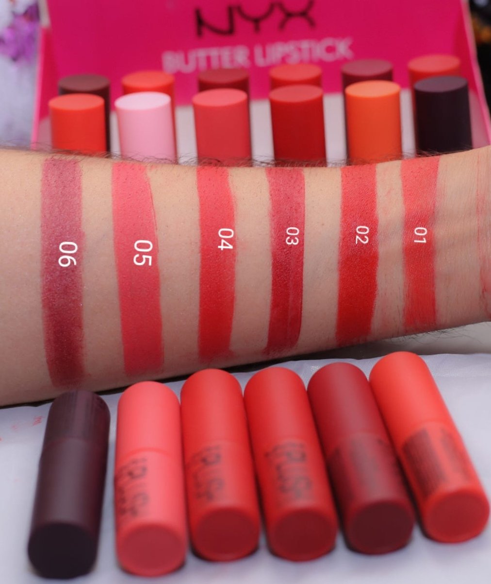 NYX MATTE PLUSH LIPSTICK PACK OF SIX (06)