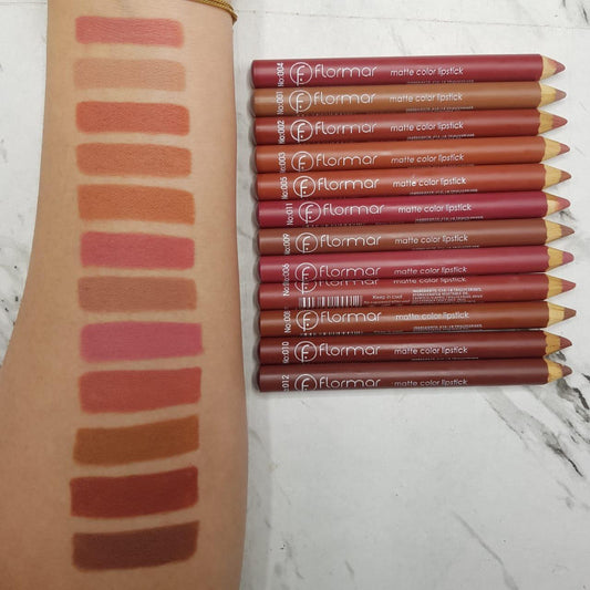 FLORMAR MATTE LIPSTICK PENCIL PACK OF 12
