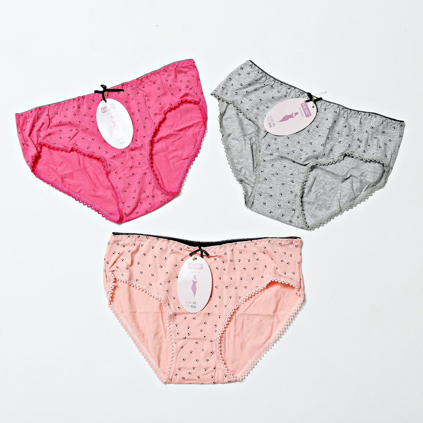 GALAXY LOW WAIST IMPORTED COTTON UNDERWEAR - PACK OF 3