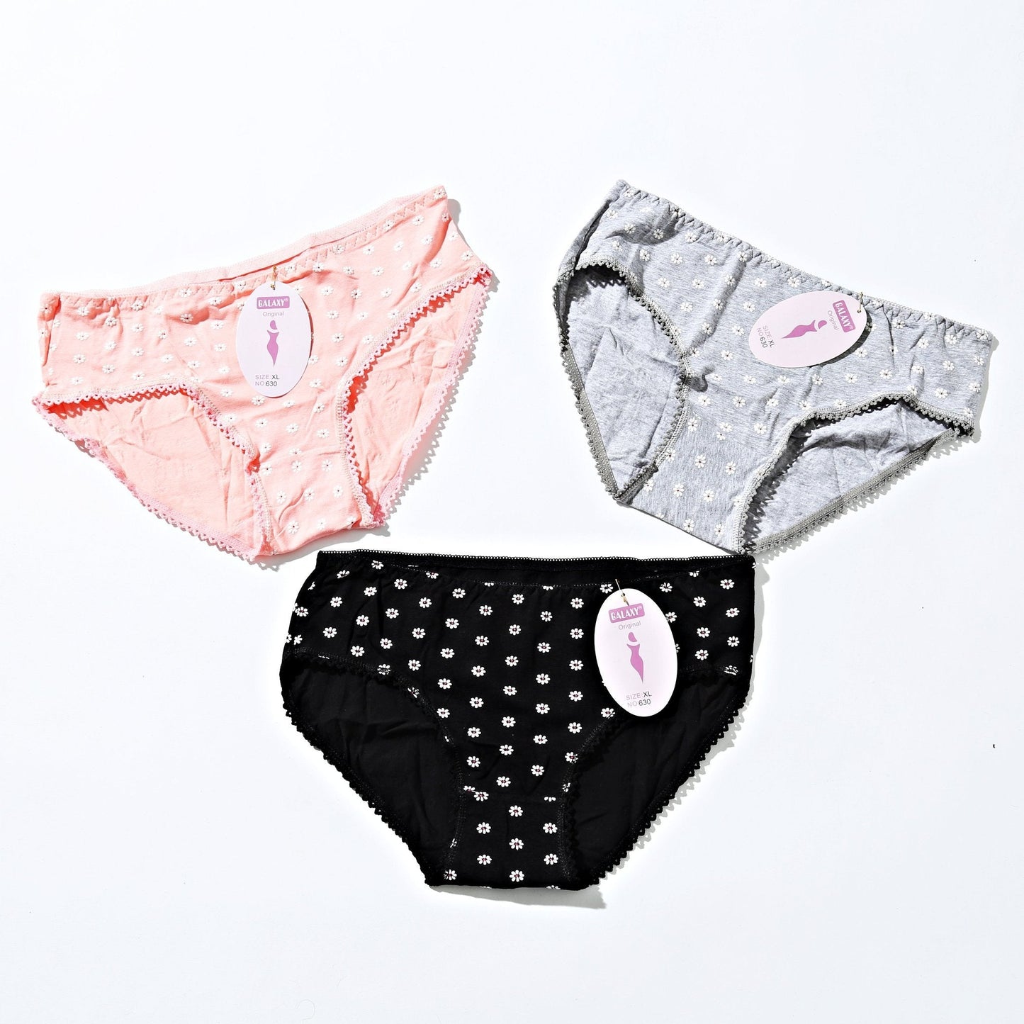 GALAXY MID WAIST COTTON UNDERWEAR - PACK OF 3 (620)