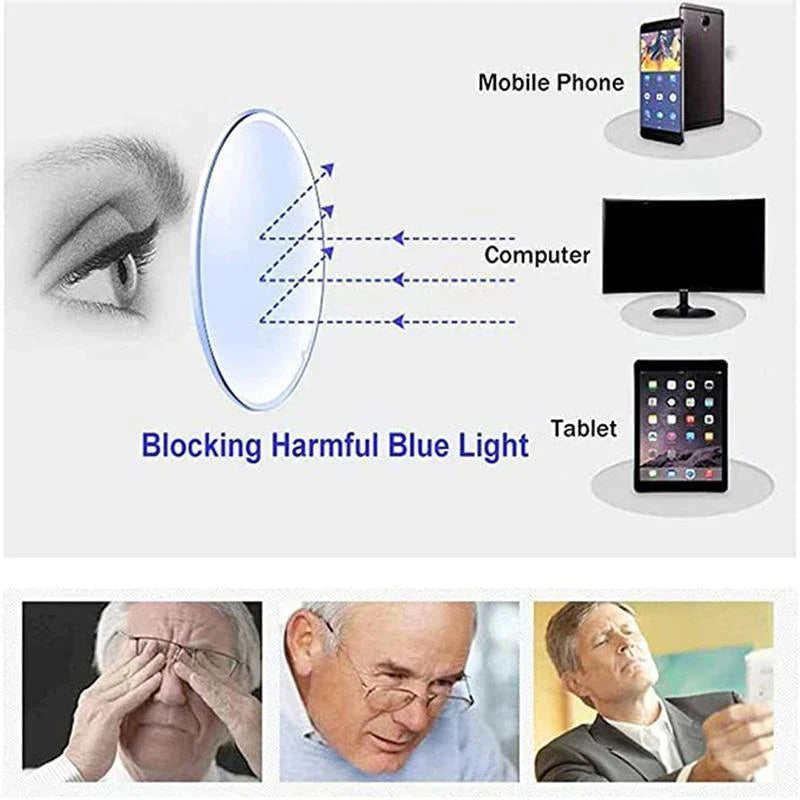 Smart zoom reading glasses for men and women with high-definition fashion anti-blue light radiation