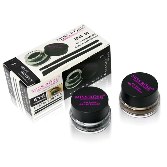 MISS ROSE GEL EYELINER 2 COLOR A SET BLACK AND BROWN