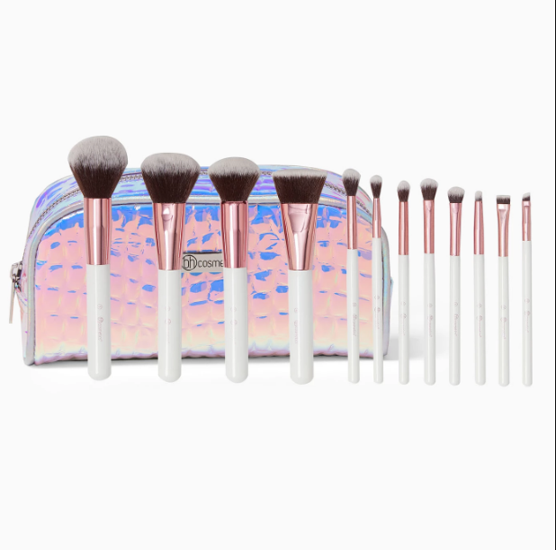Crystal Quartz 12 Piece Brush Set and Bag