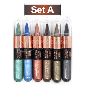 2IN1 SHINY CREAM LIQUID EYELINER PACK OF 6