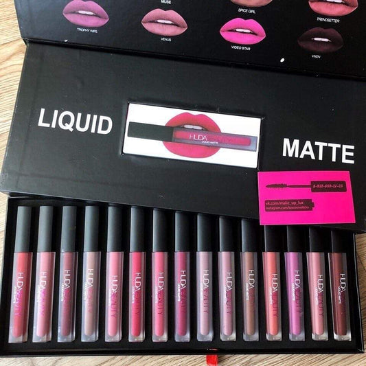 HUDA BEAUTY LIQUID MATTE SIXTEEN 16 PCS SET