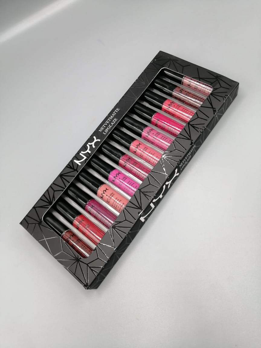 NYX NETVETMATTE LIPGLOSS PACK OF 12