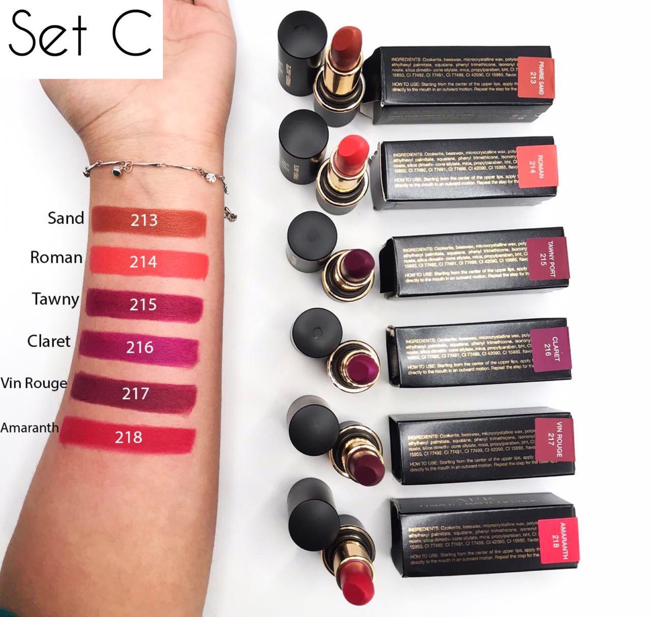 APK MATTE+PRIMER LIPSTICK LONG LASTING PACK OF (SIX) 6
