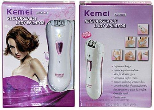 Kemei KM-290R – Rechargeable White Lady Epilator Shaver