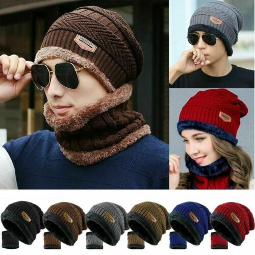 2 Items Warm Knitted 1 Hat and 1 Neck Warmer Collar