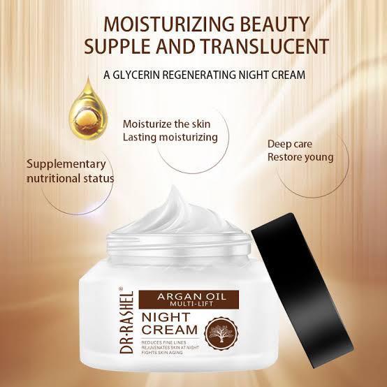 DR.RASHEL ARGAN OIL NIGHT CREAM AMINO ACID COLLAGEN FACE WHITENING CREAMS REDUCE FINE LINES 50G